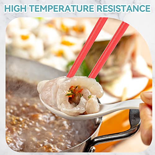 5 Pairs Reusable Fiberglass Chopsticks, 9.5-Inch Dishwasher Safe Set