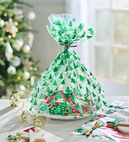 American Greetings Holiday Cookie Tray Bags with Twist Ties, 12 Count