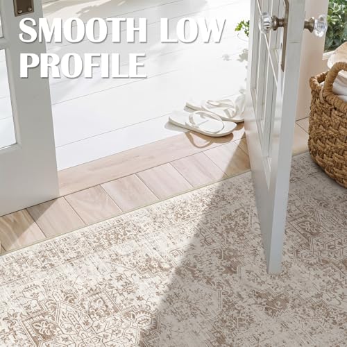 2x5 Washable Runner Rug, Vintage Medallion Kitchen Hallway Rug, Non-Slip