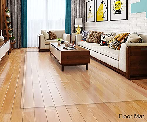 Transparent PVC Floor Protector Mat - Wear-Resistant Clear Rug Runner