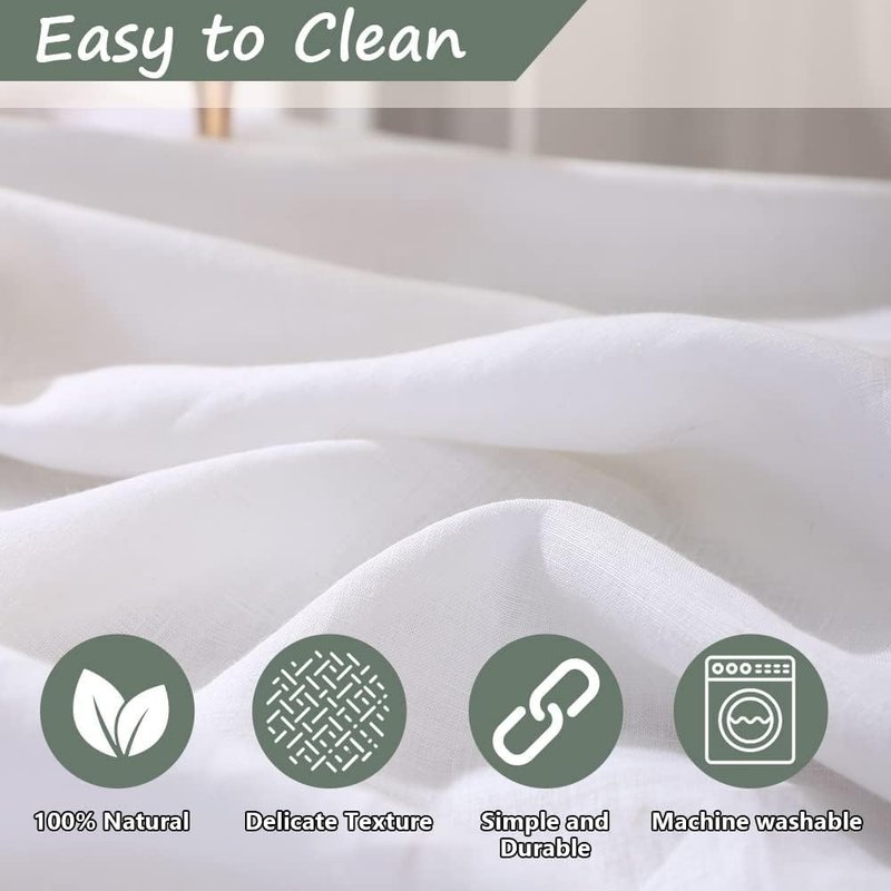 Simple&Opulence Textured Tablecloth 100% Linen Table Cloth, Kitchen Dinning Tabletop Decoration, for Outdoor and Indoor Use (Basic White, 60"×104")