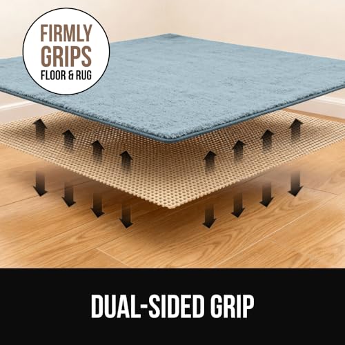 Dual Sided Thick Rug Gripper Pad for Hardwood Floors - 2x3 Non-Slip Mat
