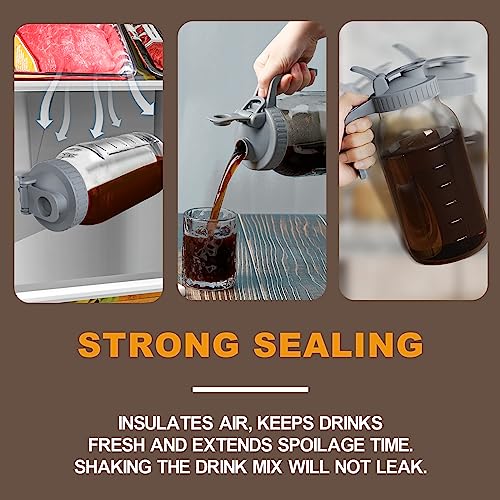 Cold Brew Coffee Maker 64 oz Glass Pitcher with Stainless Steel Filter