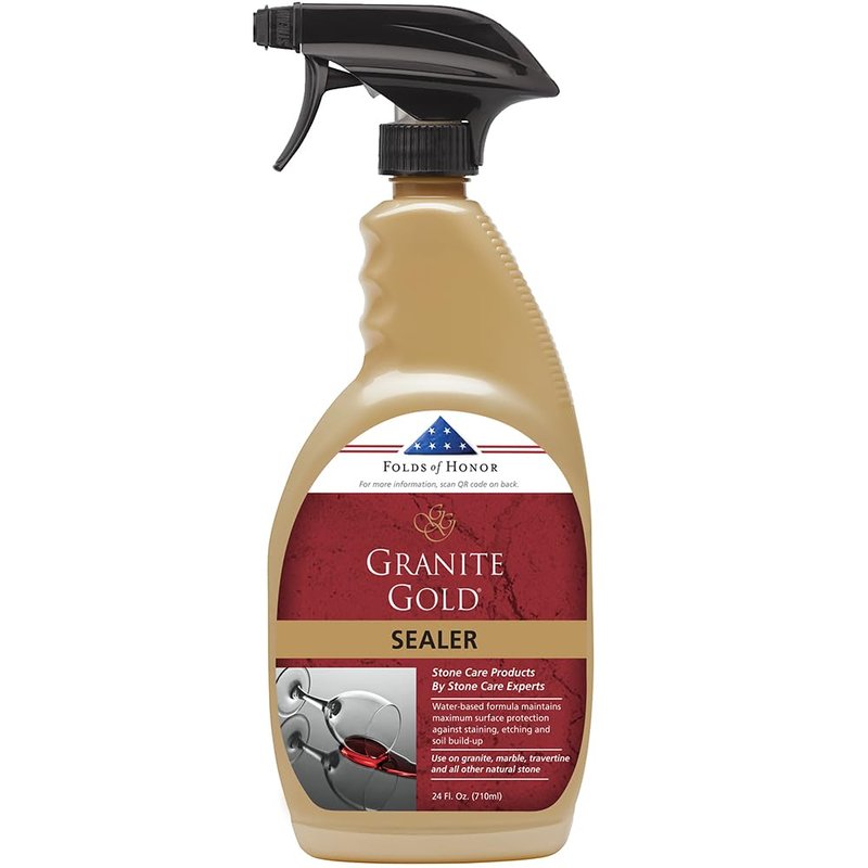 Granite Gold Daily Cleaner Spray 3-Pack with Sealer Spray 1-Pack for Granite, Marble, Travertine, Quartz, Natural Stone