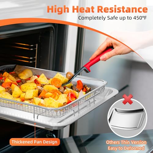 Air Fryer Basket and Tray Set for Oven with Parchment Paper, 6-Piece