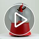 San Francisco Music Box Reindeer Gnome Snow Globe – 5in Mini Water Globe