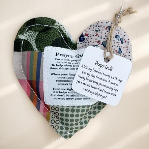 2-Pack Handmade Prayer Quilts - Pocket-Sized Comfort 4x4