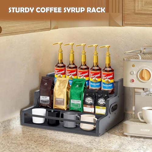 3-Tier LED Liquor Bottle Display Shelf with Remote Control for Home Bar