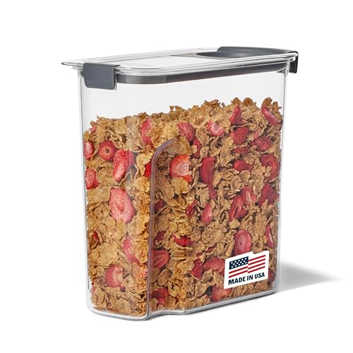 Airtight Cereal Food Storage Container - 32oz Clear Shatterproof Tritan