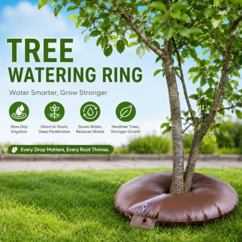 10 Gallon Slow Release Tree Watering Bag Ring for Deep Root Irrigation