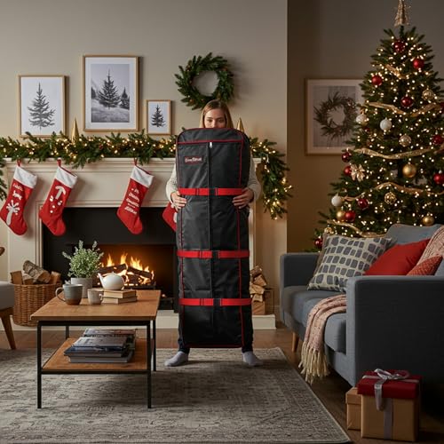 Amylove Red Christmas Tree Cinch Straps Set - 78.7 Inch Buckles, 8 Pack