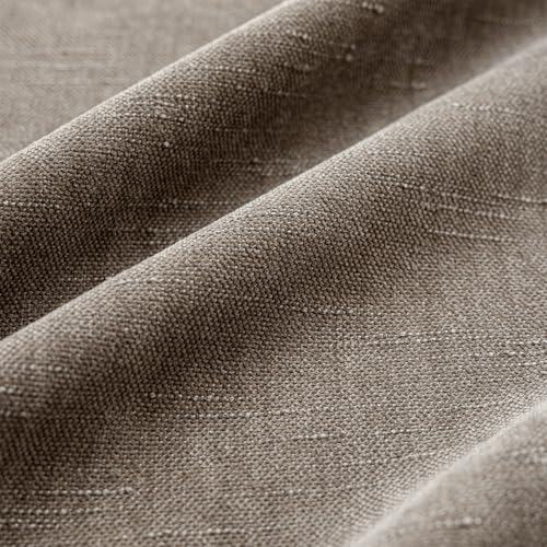 Foindtower 20x20 Faux Linen Chenille Throw Pillow Covers - Set of 2, Taupe