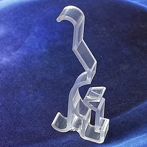 2.5-Inch Clear Plastic Valance Clips for 2-Inch Arc-Edge Blinds (6-Pack)