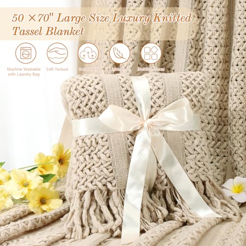 TsunNee Khaki Gift Set - Get Well & Thank You Gift Box for Women, Care Package with Blanket, Mug, Candle & Self-Care Items