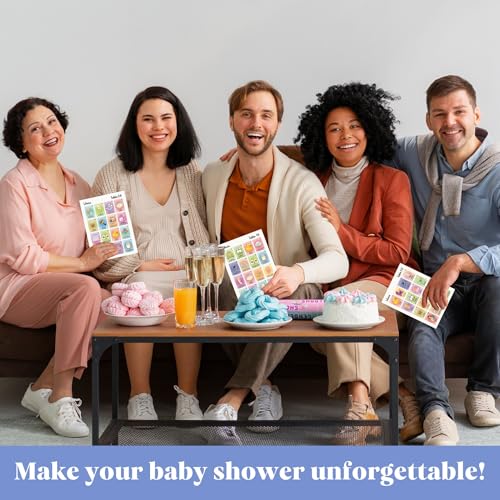 Bilingual Baby Shower Loteria Game - 50 Player Spanish & English Bingo Set