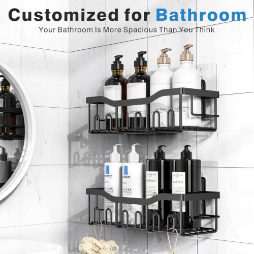 Shower Caddy 2 Pack Rustproof Stainless Steel Adhesive Organizer
