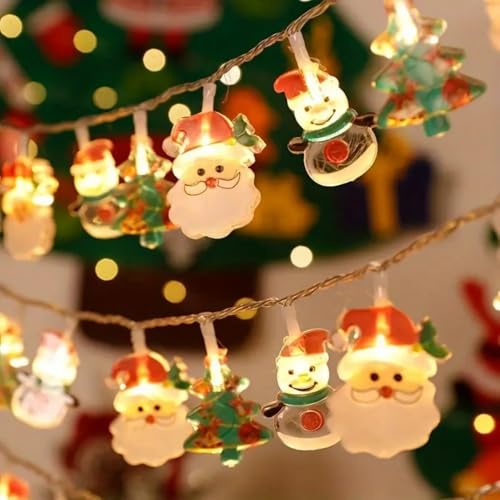 Battery-Powered Christmas String Lights with 10 LEDs for Indoor Holiday Decor