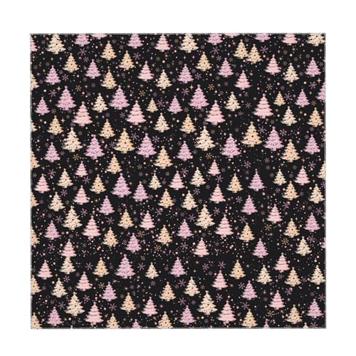 Pink Xmas Winter Tree Square Tablecloth 54 Inch for Party & Picnic - Granbey