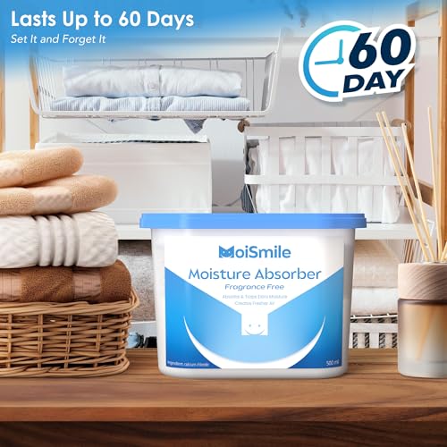 Moisture Absorber 3-Pack, 10.5 oz Fragrance-Free Humidity Control Boxes for Closets and Bathrooms
