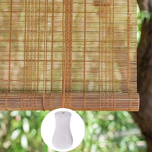Wooden Cord Tassels for Window Blinds - White Hanging Ball Pulls, 6 Pack
