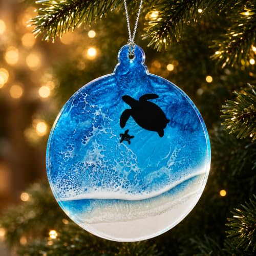 Kingduhu Turtle Ornament - Two Sea Turtles Décor Gift for Women, Coastal Christmas 2026 (Variation: Turtle Ornament)