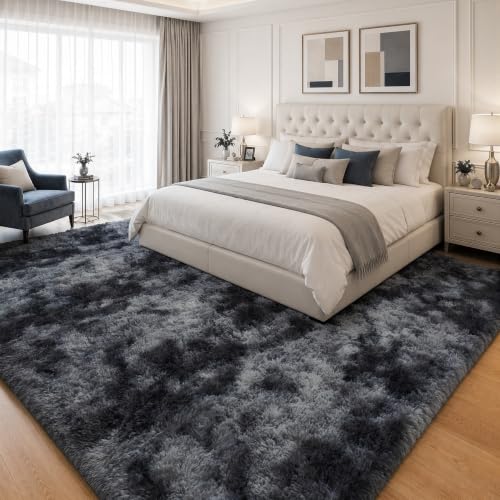 8x10 Fluffy Soft Shag Area Rug - Non-Slip Plush High Pile Indoor Carpet