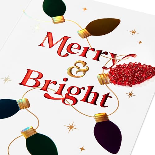 FSC Handmade Merry and Bright Christmas Cards Boxed Set with Envelopes - 8 Count