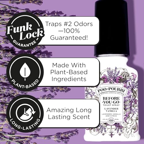 Before-You-Go Toilet Spray - Lavender Vanilla & Citrus Odor Eliminator (2 oz)