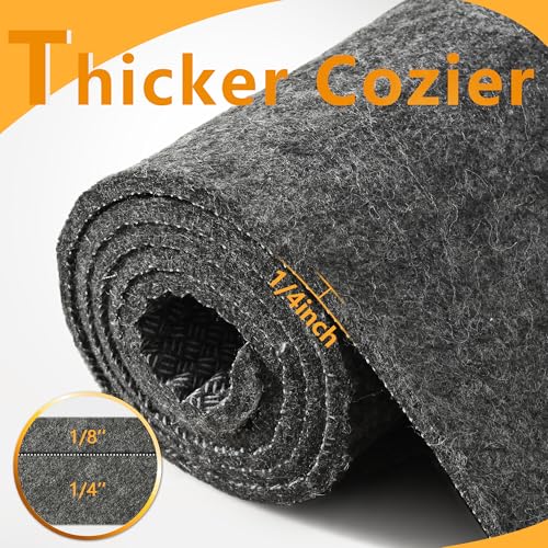 5x7 Non-Slip Rug Pad, 1/4 Inch Thick Cushioned Felt & Silicone Rug Gripper