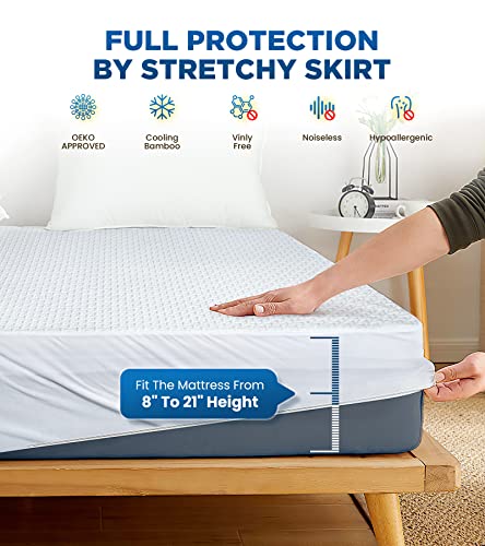 100% Waterproof King Mattress Protector - Hypoallergenic & Breathable