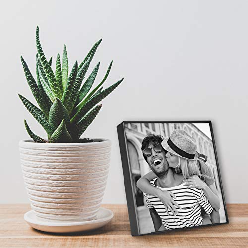 MCS Format 4x4 Picture Frame Black, Square Gallery Wall Vertical & Horizontal Wall Hanging Small Picture Frame or Tabletop Easel for Photos & Art Prints (12-Pack)
