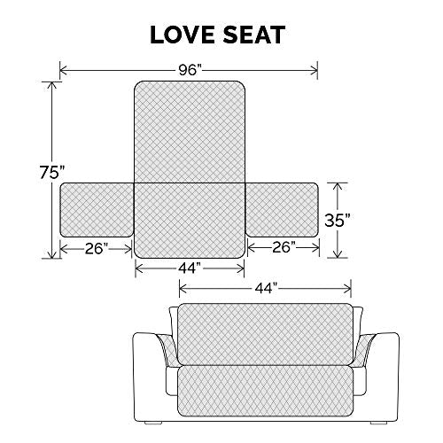 Water-Resistant Reversible Loveseat Cover for Pets - Gray/Mist