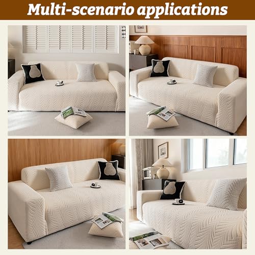 Stretch Sofa Cover for 2-3 Cushion Couch, Non-Slip & Washable