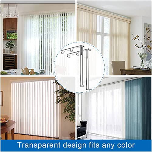 3.5 Inch Vertical Blind Valance Clips - Clear Plastic Replacement Parts (4PCS)