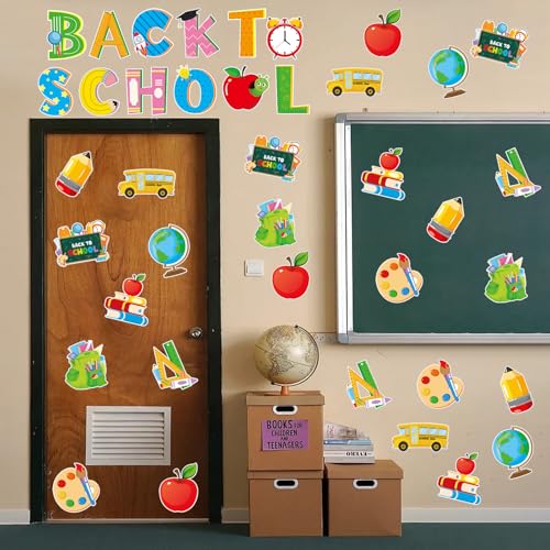 51-Piece Back to School Bulletin Board Cutouts Classroom Decorations