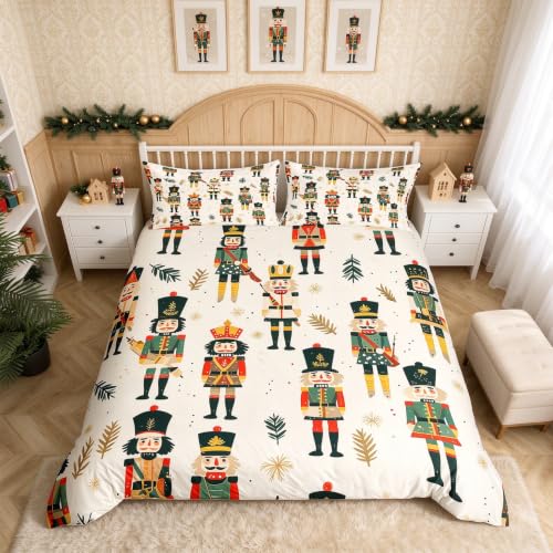 Feelyou Merry Christmas Bedding Set Twin (2 Pieces) Red Yellow Black – Twin Size, No Comforter