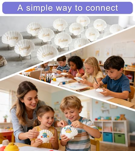 Natural Large Scallop Shells 20 Pack (3.5-4 Inch) for DIY Crafts & Beach Decor
