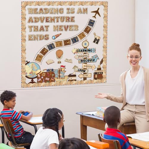 Reading Is An Adventure Bulletin Board Decoration Set for Classroom