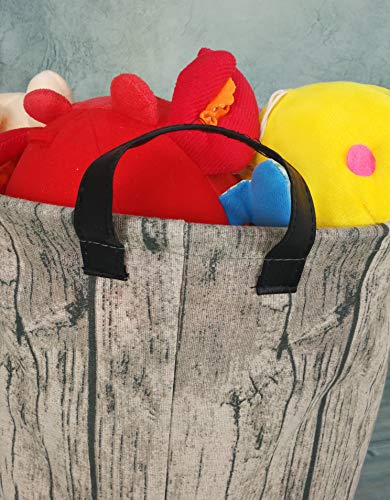 Collapsible Kids Laundry Hamper - Woodland Tree Stump Storage Basket
