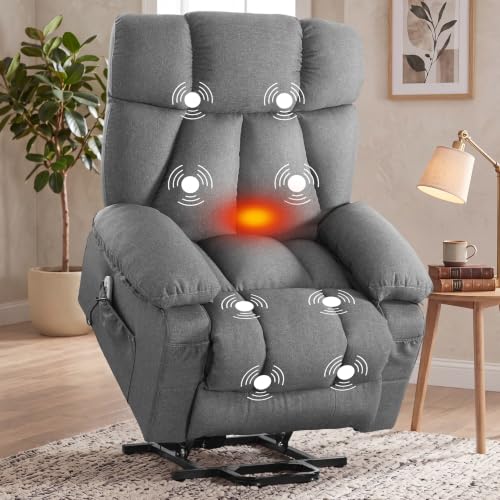 Power Lift Recliner Chair for Elderly, Big and Tall Massage Chair with Heat