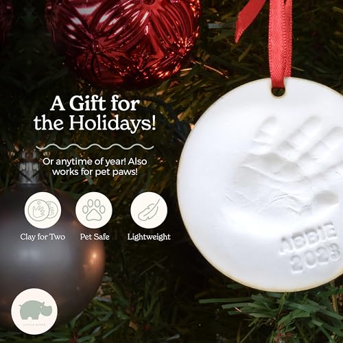 Baby Handprint & Footprint Clay Keepsake Kit - DIY Newborn Ornament Set
