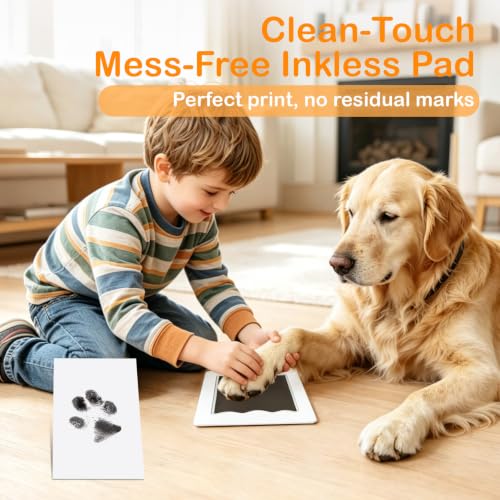 Inkless Paw Print Kit for Pets & Babies - 6 Mess-Free Ink Pads & 12 Cards