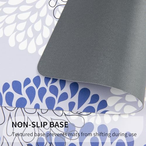 PU Leather Placemats Set of 6, 12x18 Inch Waterproof Heat Resistant Table Mats