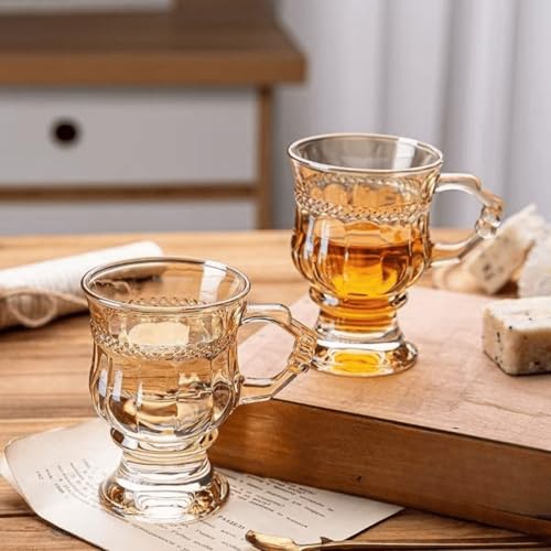 Double Wall Irish Coffee Mugs Set - Heat-Resistant Crystal Glass Cups for Hot & Cold Beverages