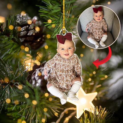Custom Photo Christmas Ornament – Personalized Acrylic Picture Keepsake