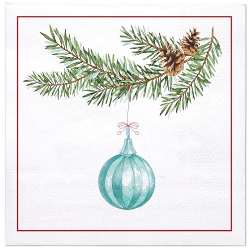 Wrapaholic 50 Pack Christmas Light Cocktail Napkins 5x5in 3-Ply