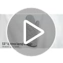 Extra-Long Cotton Oven Mitts, Heat Resistant 470°F - 1 Pair Blue Striped