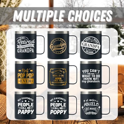 Personalized Grandpa Coffee Mug 12oz Stainless Steel Gift for Christmas Fathers Day Birthday