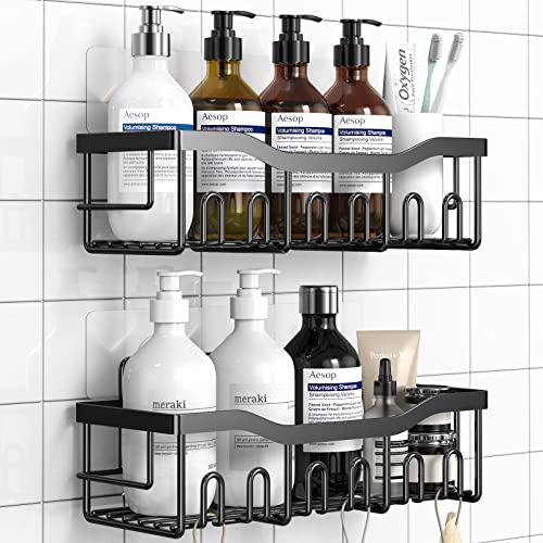 Shower Caddy 2 Pack Rustproof Stainless Steel Adhesive Organizer