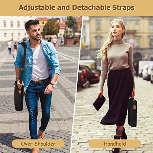 2 Bottle Insulated Wine Tote Bag - Leakproof Padded Cooler Carrier